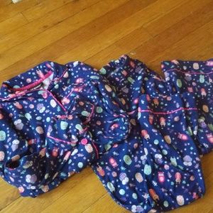 Owl pattern pj set girls